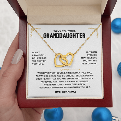 To My Beautiful Granddaughter - Intertwined Hearts