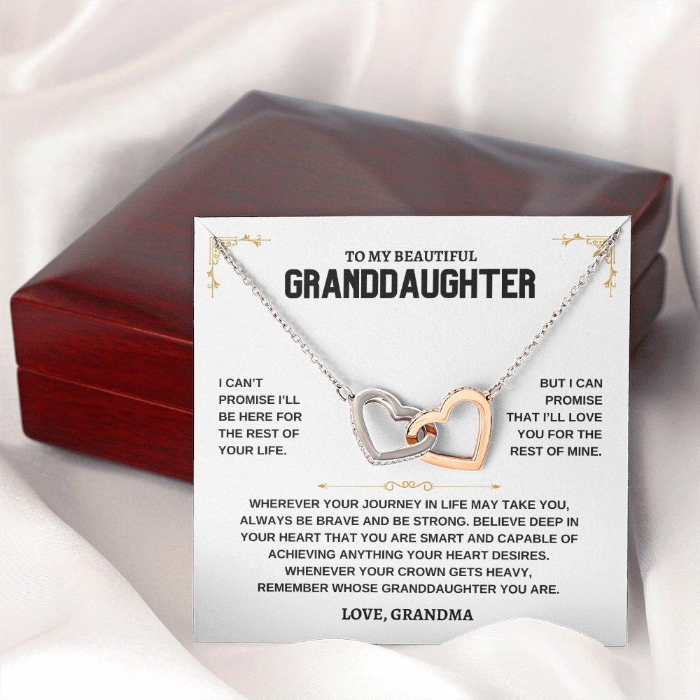 To My Beautiful Granddaughter - Intertwined Hearts