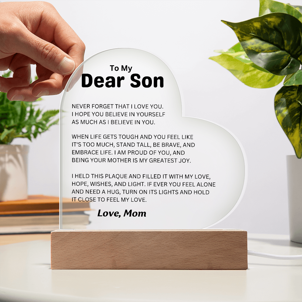 To My Dear Son- 3D Night Light from Mom