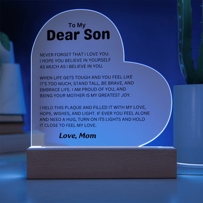 To My Dear Son- 3D Night Light from Mom