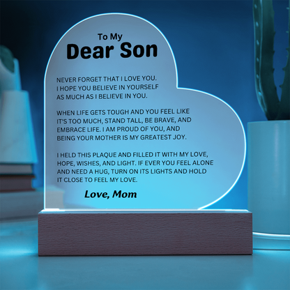 To My Dear Son- 3D Night Light from Mom