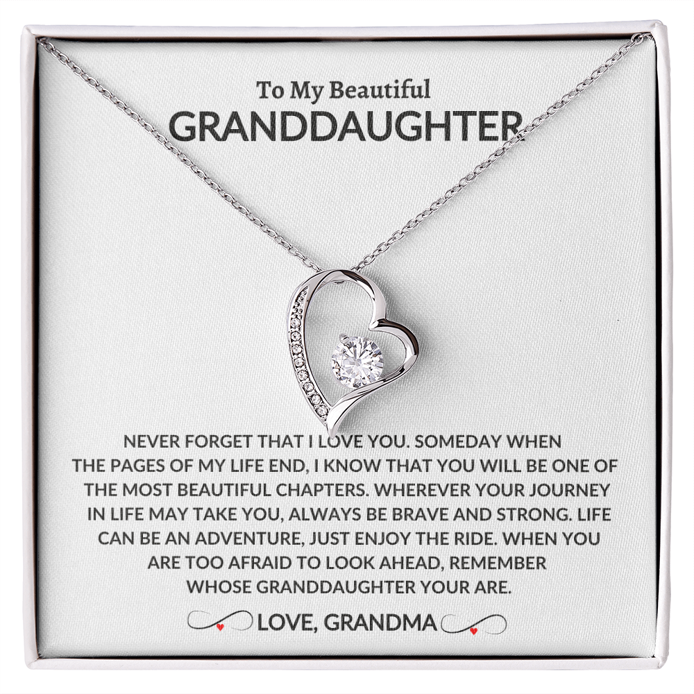 To My Beautiful Granddaughter | From Grandma | Forever Love Necklace