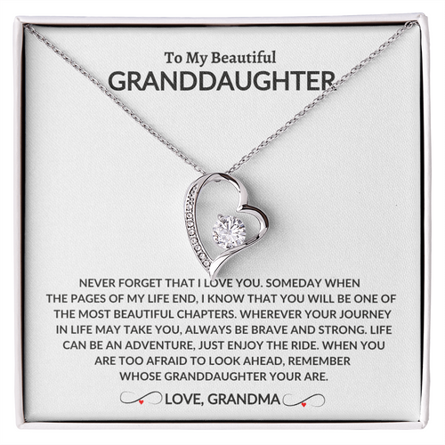 To My Beautiful Granddaughter | From Grandma | Forever Love Necklace