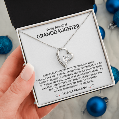 To My Beautiful Granddaughter | From Grandma | Forever Love Necklace