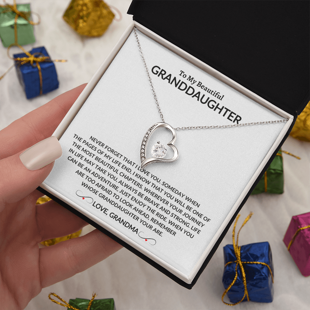 To My Beautiful Granddaughter | From Grandma | Forever Love Necklace