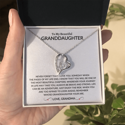 To My Beautiful Granddaughter | From Grandma | Forever Love Necklace