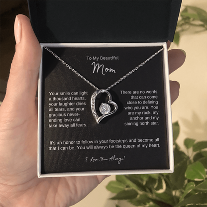 To My Beautiful Mom - Forever Love Necklace