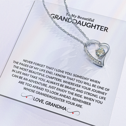To My Beautiful Granddaughter | From Grandma | Forever Love Necklace