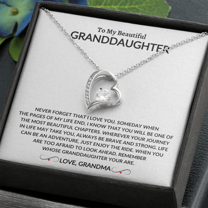 To My Beautiful Granddaughter | From Grandma | Forever Love Necklace