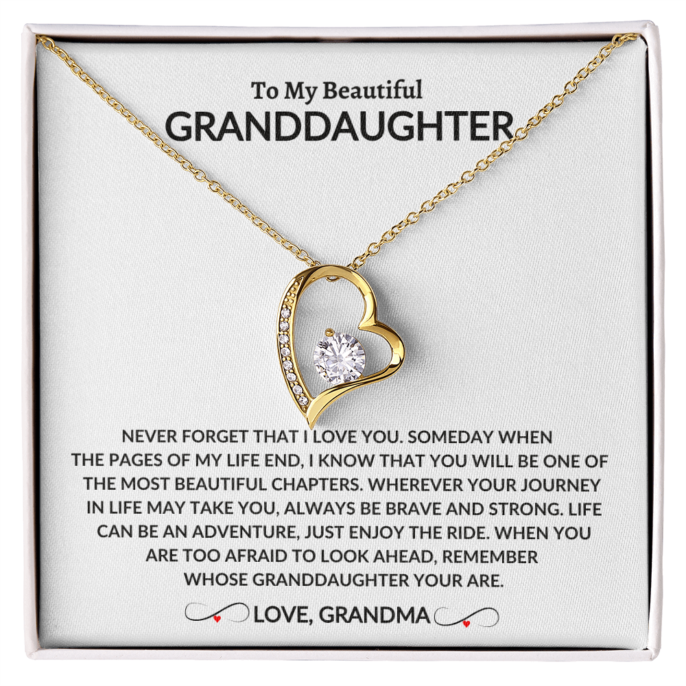 To My Beautiful Granddaughter | From Grandma | Forever Love Necklace