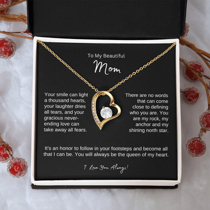 To My Beautiful Mom - Forever Love Necklace