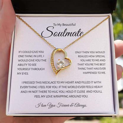 To My Beautiful Soulmate - Forever Love Necklace