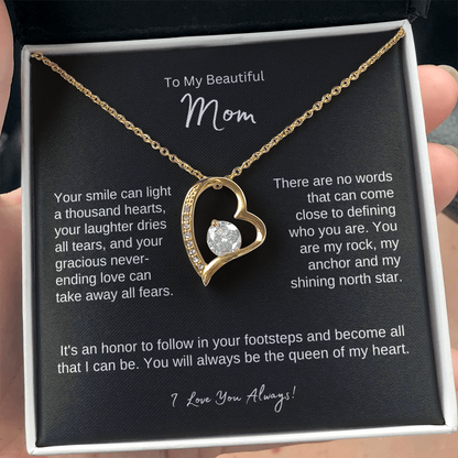 To My Beautiful Mom - Forever Love Necklace