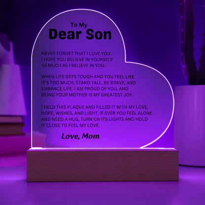 To My Dear Son- 3D Night Light from Mom