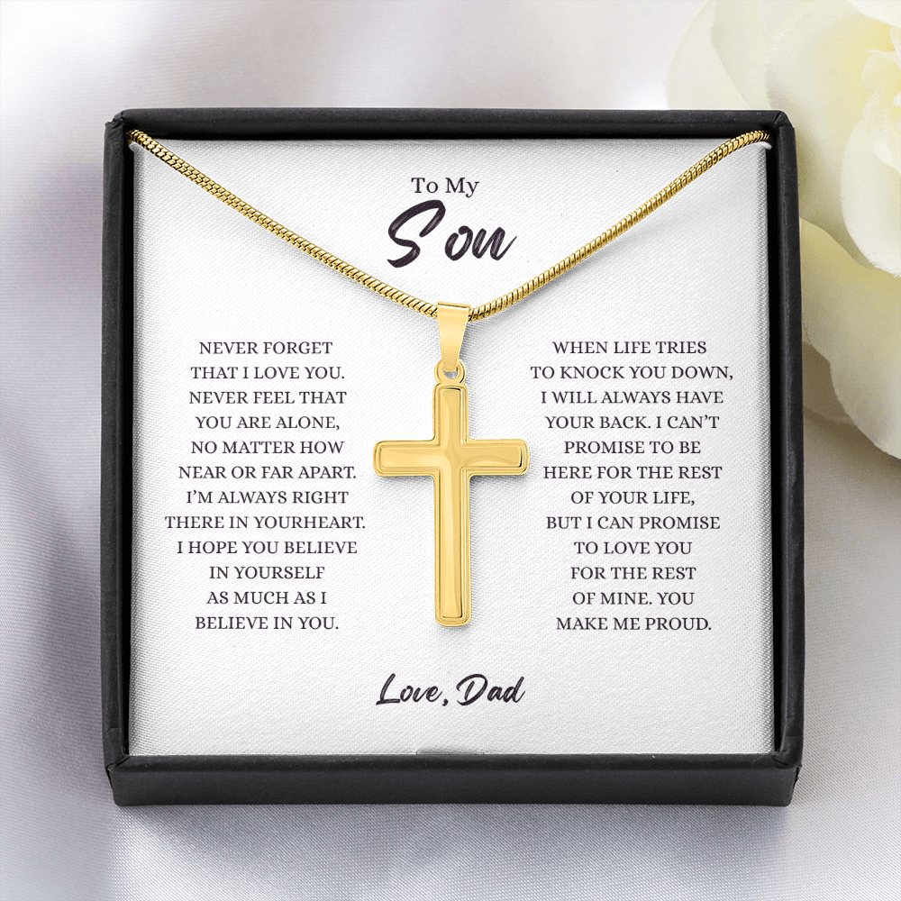 To My Son - Artisan Cross Neclkace from Dad