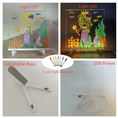 GlowScribe™ Magic Light-Up Art Board – Mess-Free, Screen-Free Creativity for Kids