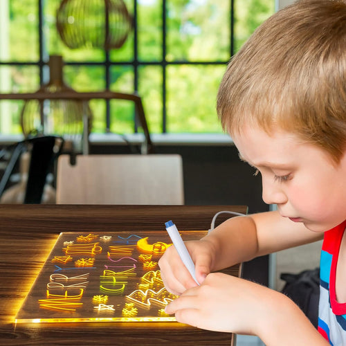 GlowScribe™ Magic Light-Up Art Board – Mess-Free, Screen-Free Creativity for Kids