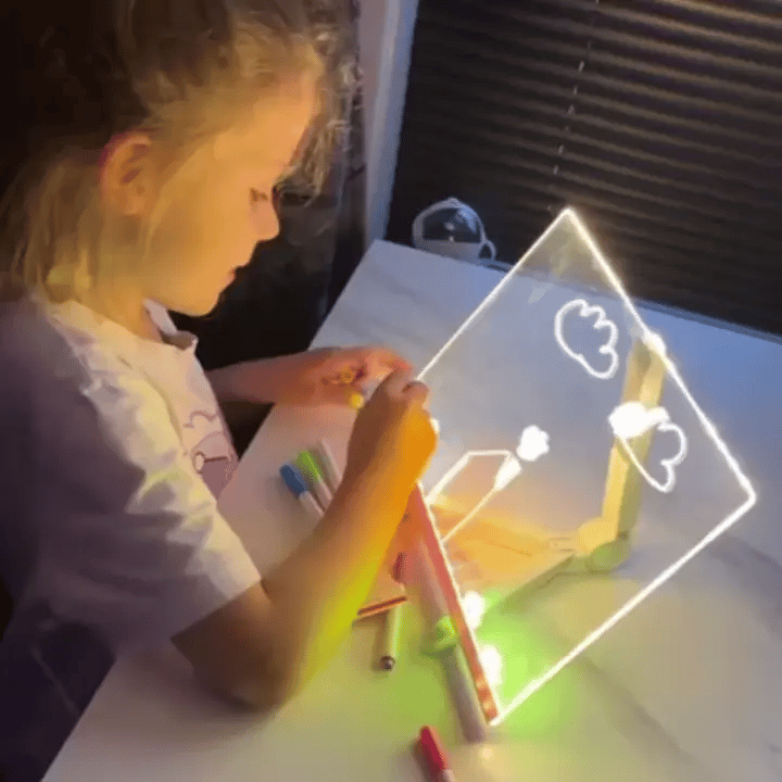 GlowScribe™ Magic Light-Up Art Board – Mess-Free, Screen-Free Creativity for Kids
