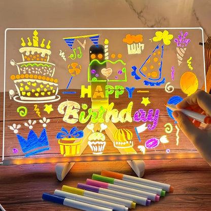 GlowScribe™ Magic Light-Up Art Board – Mess-Free, Screen-Free Creativity for Kids